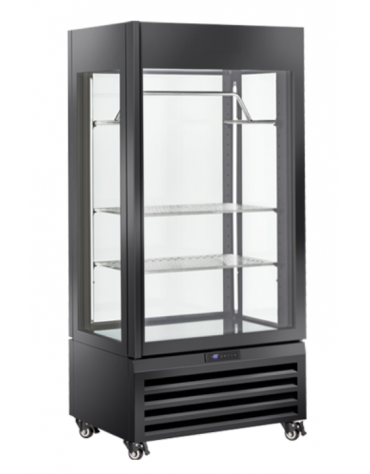 Frollatore carne panoramico - colore nero - capacità Lt. 600 - refrigerazione ventilata -2°/+10°C - Classe A - cm 90x65x190h