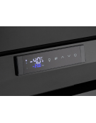 Vetrina refrigerata per esposizione vino, ventilata +0°/+20°C - ripiani in legno - 66 bottiglie - Classe A - cm 70x65x190h