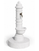 FONTANA IN CALCESTRUZZO CEMENTO COLORE BIANCO PIETRA PER ESTERNO - cm Ø 59x121h