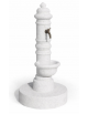 FONTANA IN CALCESTRUZZO CEMENTO COLORE BIANCO PIETRA PER ESTERNO - cm Ø 59x121h - Conforme ai CAM