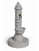 FONTANA IN CALCESTRUZZO CEMENTO COLORE GRIGIO TRAVERTINO PER ESTERNO - cm Ø59x121h - Conforme ai CAM