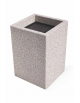 Ceneriera Quadrata in cemento - Colore Bianco sabbiato - Dotata di Griglia Forata - cm 50x50x70h - Conforme ai CAM
