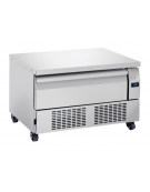 Cassettiera refrigerata inox 1 cassetto - n°2 vaschette GN1/1 (non incluse) - doppia temp. -2°+8°C/-21°-18°C - mm 905x700x605h