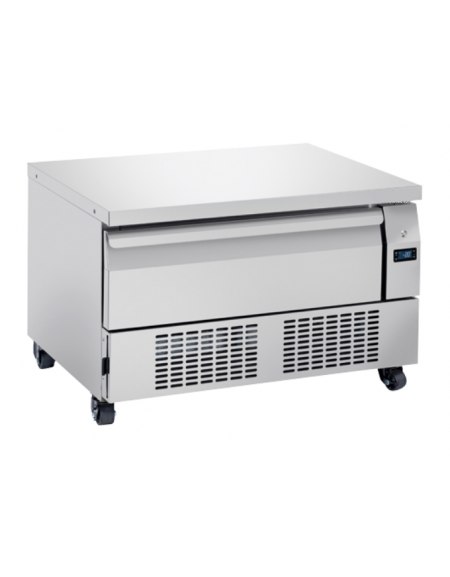 Cassettiera refrigerata inox 1 cassetto - n°2 vaschette GN1/1 (non incluse) - doppia temp. -2°+8°C/-21°-18°C - mm 905x700x605h