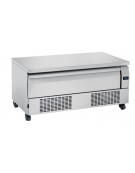 Cassettiera refrigerata inox 1 cassetto - n°3 vaschette GN1/1 (non incluse) - doppia temp. -2°+8°C/-21°-18°C - mm 1230x700x605h