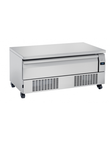 Cassettiera refrigerata inox 1 cassetto - n°3 vaschette GN1/1 (non incluse) - doppia temp. -2°+8°C/-21°-18°C - mm 1230x700x605h