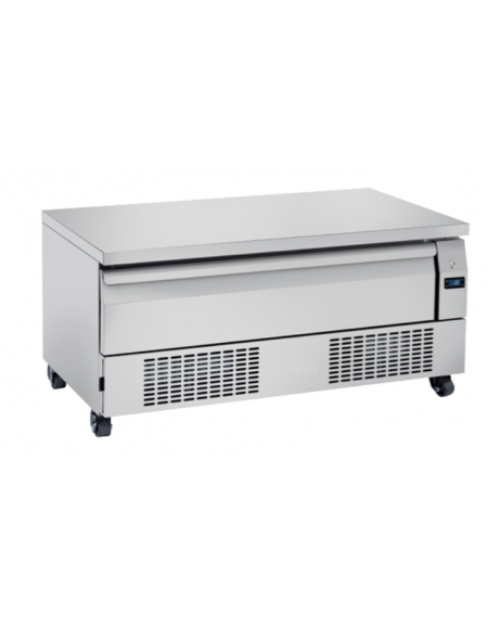 Cassettiera refrigerata inox 1 cassetto - n°3 vaschette GN1/1 (non incluse) - doppia temp. -2°+8°C/-21°-18°C - mm 1230x700x605h