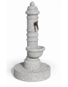 FONTANA IN CALCESTRUZZO CEMENTO COLORE BIANCO SABBIATO PER ESTERNO - cm Ø59x121h - Conforme ai CAM