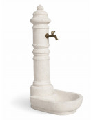 FONTANA IN CALCESTRUZZO CEMENTO COLORE BIANCO PIETRA PER ESTERNO - cm 66x45x121h - Conforme ai CAM