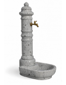 FONTANA IN CALCESTRUZZO CEMENTO COLORE GRIGIO PIETRA PER ESTERNO - cm 66x45x121h - Conforme ai CAM