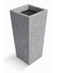 CENERIERA TRAPEZOIDALE IN CEMENTO COLORE GRIGIO PIETRA PER ESTERNO - cm 41x41x90h - Conforme ai CAM