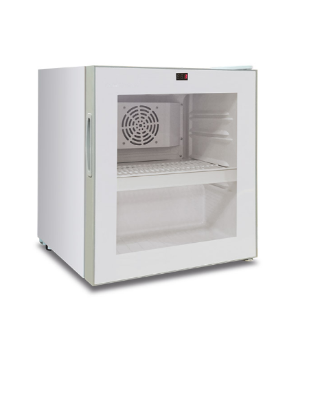 Frigo sopra banco statico per bevande con agitatore - 1 porta - Lt 76 - temp. 0°/+10°C- Classe B - cm 43,5x48,6x50h