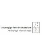 Dissuasore in ghisa ornato alla sommità da un pomello sferico, occhielli fissi opzionali, - cm diam. 22x90h