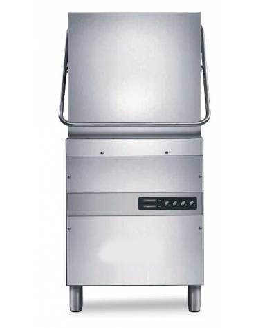 Lavastoviglie a capotta isolata con 2 cicli di lavaggio-Cesto cm 50x50-MONOFASE-Con vasca con fondo stampato autopulente