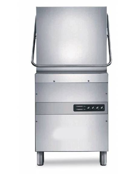 Lavastoviglie a capotta isolata con 2 cicli di lavaggio-Cesto cm 50x50-MONOFASE-Con vasca con fondo stampato autopulente