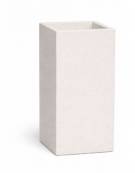 Fioriera quadrata in cemento calcestruzzo per esterno - colore Bianco pietra - senza zoccolatura - cm 35x35x70h - Conforme CAM