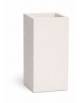 Fioriera quadrata in cemento calcestruzzo per esterno - colore Bianco pietra - senza zoccolatura - cm 35x35x70h