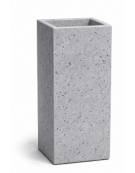 Fioriera quadrata in cemento calcestruzzo per esterno - colore Grigio pietra - senza zoccolatura - cm 35x35x70h