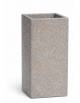 Fioriera quadrata in cemento calcestruzzo per esterno - colore Grigio travertino - senza zoccolatura - cm 35x35x70h