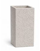 Fioriera quadrata in cemento calcestruzzo per esterno - colore Bianco sabbiato - senza zoccolatura - cm 35x35x70h