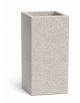 Fioriera quadrata in cemento calcestruzzo per esterno - colore Bianco sabbiato - senza zoccolatura - cm 35x35x70h