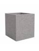 Fioriera quadrata in cemento calcestruzzo per esterno - colore Grigio pietra - senza zoccolatura - cm 50x50x70h - Conforme CAM