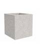 Fioriera quadrata in cemento calcestruzzo per esterno - colore Bianco sabbiato - senza zoccolatura - cm 50x50x70h