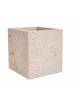 Fioriera quadrata in cemento calcestruzzo per esterno - colore Bianco travertino - senza zoccolatura - cm 50x50x70h - CAM