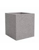 Fioriera quadrata in cemento calcestruzzo - colore Grigio pietra - senza zoccolatura - cm 60x60x70h - Conforme ai CAM