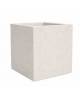 Fioriera quadrata in cemento calcestruzzo per esterno - colore Bianco pietra - senza zoccolatura - cm 60x60x70h