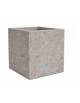 Fioriera quadrata in cemento calcestruzzo - colore Grigio travertino - senza zoccolatura - cm 60x60x70h -Conforme ai CAM