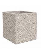 Fioriera quadrata in cemento calcestruzzo per esterno - colore Grigio sabbiato - senza zoccolatura - cm 60x60x70h