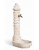 FONTANA IN CALCESTRUZZO CEMENTO COLORE BIANCO TRAVERTINO PER ESTERNO - cm 66x45x121h - Conforme ai CAM