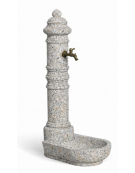 FONTANA IN CALCESTRUZZO CEMENTO COLORE GRIGIO SABBIATO PER ESTERNO - cm 66x45x121h - Conforme ai CAM