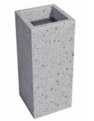 CENERIERA RETTANGOLARE IN CALCESTRUZZO COLORE GRIGIO PIETRA PER ESTERNO - cm 35x35x70h - Conforme ai CAM