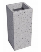 CENERIERA RETTANGOLARE IN CALCESTRUZZO COLORE GRIGIO PIETRA PER ESTERNO - cm 35x35x70h - Conforme ai CAM