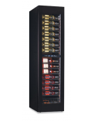 Vetrina per vini slim con 2 temperature differenziate +2°+12°/ +12°+20° - CLASSE G -Capacità N°105 bottiglie -cm 45x70x180,4 h