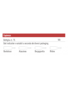 Vetrina per vini slim con 2 temperature differenziate +2°+12°/ +12°+20° - CLASSE G -Capacità N°105 bottiglie -cm 45x70x180,4 h