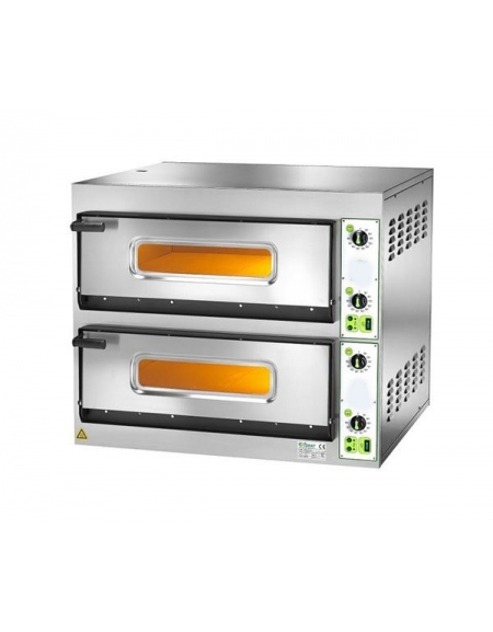 Forno per pizzeria elettrico da 6+6 pizze - Camera cm 66x99,5x14