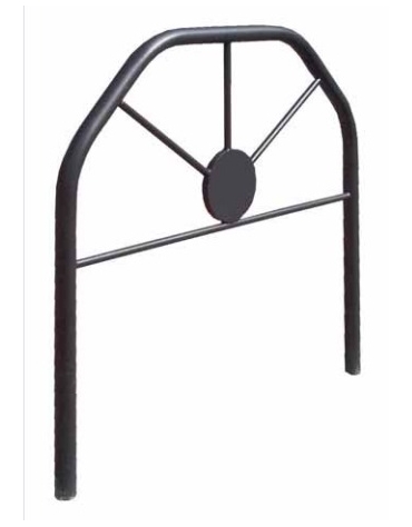 Barriera parapedonale con pannello pubblicitario - Da inghisare - cm 120x130h