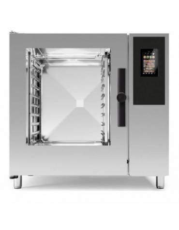 Forno a gas 10 teglie GN 2/1 vapore diretto,lavaggio e comandi Touch Screen- convezione ventilato professionale - Con wi-fi incl