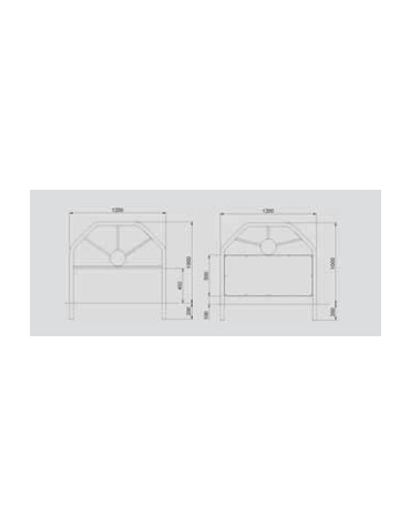 Barriera Edelweiss diam. 48 con pannello pubblicitario