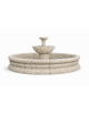 FONTANA DECORATIVA PER PIAZZE O VILLE IN CEMENTO COLORE GRIGIO SABBIATO - cm Ø400 - Conforme ai CAM
