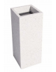 CENERIERA RETTANGOLARE IN CALCESTRUZZO COLORE BIANCO PIETRA PER ESTERNO - cm 35x35x70h - Conforme ai CAM