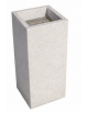 CENERIERA RETTANGOLARE IN CALCESTRUZZO COLORE GRIGIO TRAVERTINO PER ESTERNO - cm 35x35x70h - Conforme ai CAM
