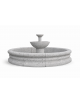 FONTANA DECORATIVA PER PIAZZE O VILLE IN CEMENTO COLORE BIANCO SABBIATO - cm Ø400 - Conforme ai CAM