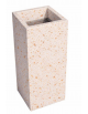 CENERIERA RETTANGOLARE IN CALCESTRUZZO COLORE BIANCO TRAVERTINO PER ESTERNO - cm 35x35x70h - Conforme ai CAM