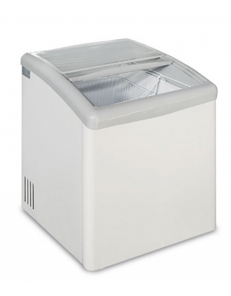 Congelatore statico a pozzo con vetro curvo inclinato - capacità lt 158 - temperatura -24°/-12° C - cm 58,4x69,4x84h