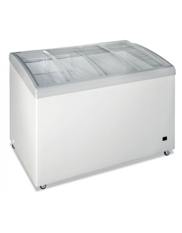 Congelatore statico a pozzo con vetro curvo inclinato - capacità lt 368 - temperatura -24°/-12° C - cm 122,5x65x83h