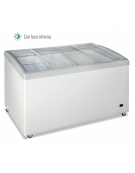 Congelatore statico a pozzo con vetro curvo inclinato e luce interna - lt 468 - temperatura -24°/-12° C - cm 140x69x83h